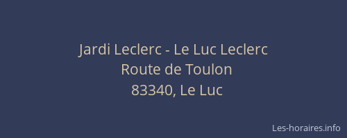 Jardi Leclerc - Le Luc Leclerc