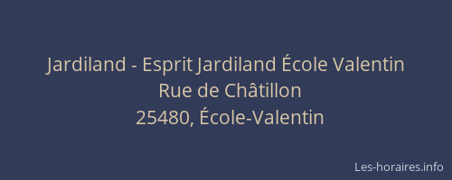 Jardiland - Esprit Jardiland École Valentin
