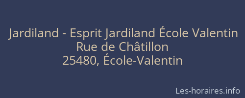 Jardiland - Esprit Jardiland École Valentin