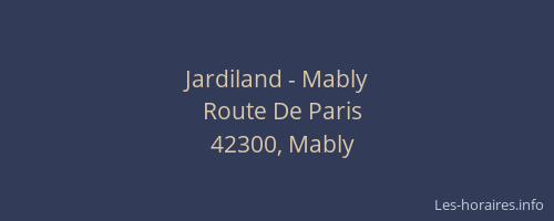 Jardiland - Mably
