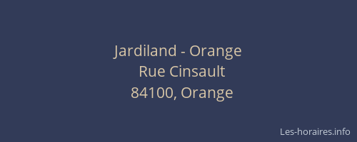 Jardiland - Orange