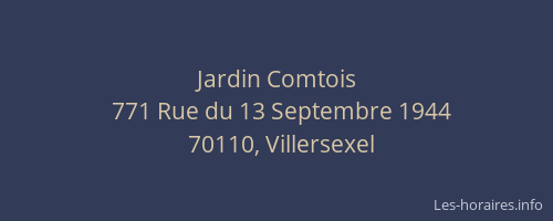 Jardin Comtois