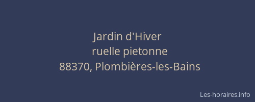 Jardin d'Hiver