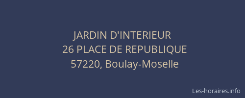 JARDIN D'INTERIEUR