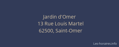 Jardin d'Omer