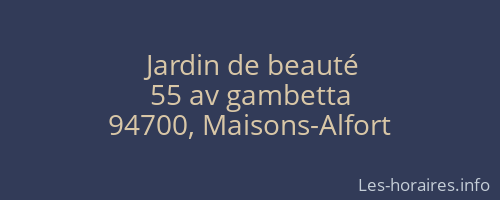 Jardin de beauté