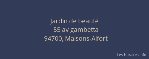 Jardin de beaut&eacute;