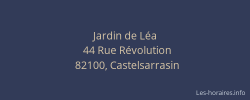 Jardin de L&eacute;a