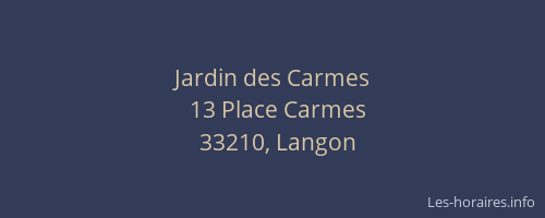 Jardin des Carmes