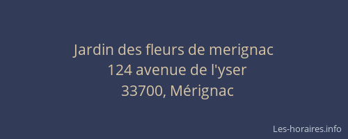 Jardin des fleurs de merignac