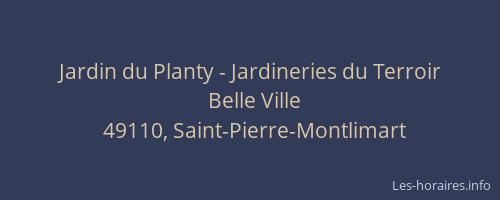 Jardin du Planty - Jardineries du Terroir