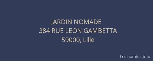 JARDIN NOMADE