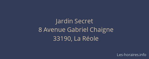 Jardin Secret