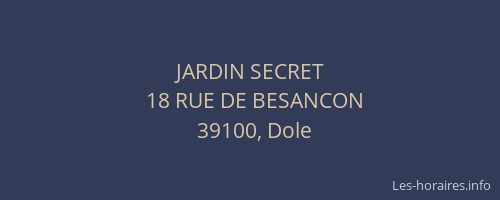 JARDIN SECRET