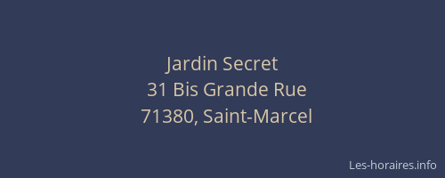 Jardin Secret