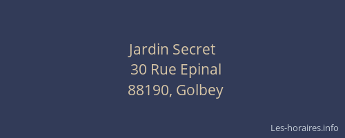 Jardin Secret