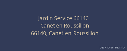 Jardin Service 66140