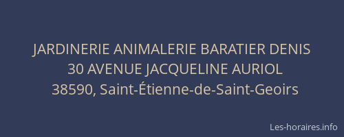 JARDINERIE ANIMALERIE BARATIER DENIS