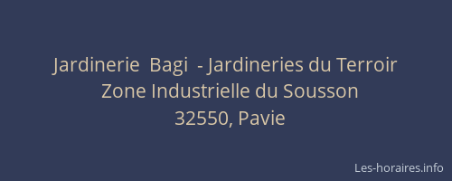 Jardinerie  Bagi  - Jardineries du Terroir