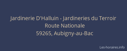 Jardinerie D'Halluin - Jardineries du Terroir