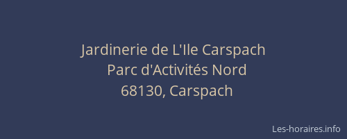 Jardinerie de L'Ile Carspach