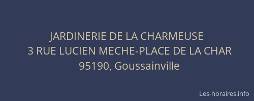 JARDINERIE DE LA CHARMEUSE