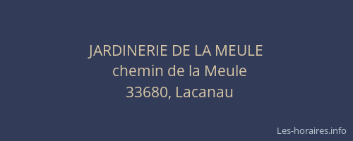 JARDINERIE DE LA MEULE