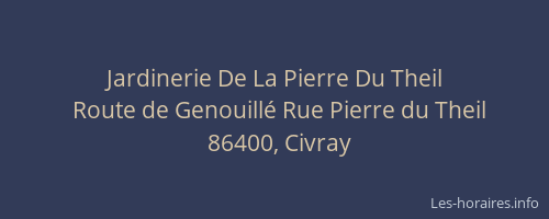Jardinerie De La Pierre Du Theil