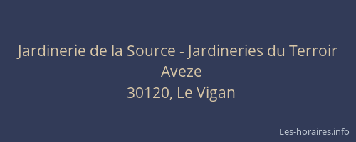 Jardinerie de la Source - Jardineries du Terroir