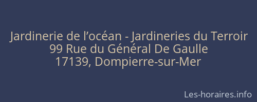 Jardinerie de l’océan - Jardineries du Terroir