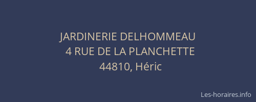 JARDINERIE DELHOMMEAU