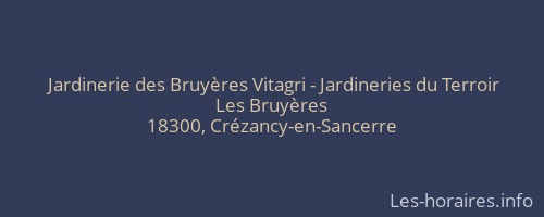 Jardinerie des Bruyères Vitagri - Jardineries du Terroir