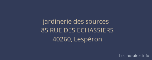 jardinerie des sources