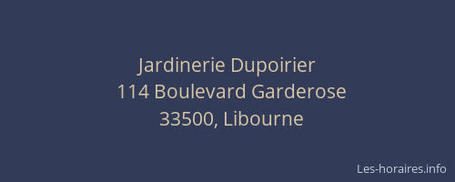 Jardinerie Dupoirier