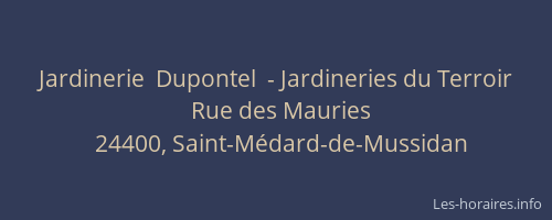 Jardinerie  Dupontel  - Jardineries du Terroir