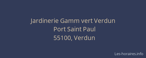 Jardinerie Gamm vert Verdun