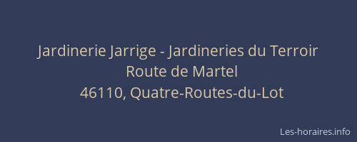 Jardinerie Jarrige - Jardineries du Terroir
