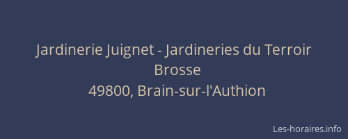 Jardinerie Juignet - Jardineries du Terroir