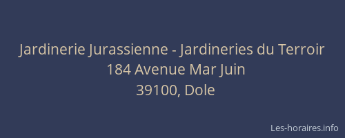Jardinerie Jurassienne - Jardineries du Terroir