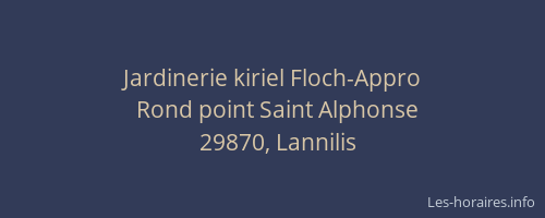 Jardinerie kiriel Floch-Appro