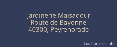 Jardinerie Maïsadour
