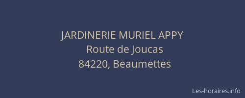 JARDINERIE MURIEL APPY