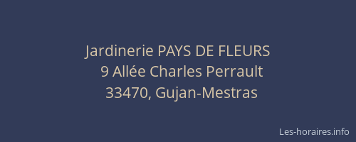 Jardinerie PAYS DE FLEURS