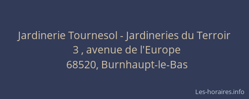 Jardinerie Tournesol - Jardineries du Terroir