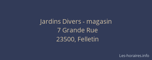 Jardins Divers - magasin
