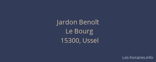 Jardon Benoît