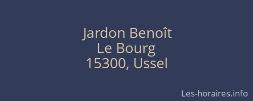 Jardon Benoît