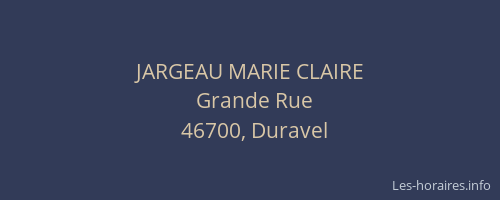 JARGEAU MARIE CLAIRE