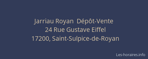 Jarriau Royan  Dépôt-Vente