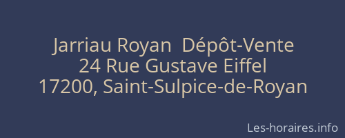 Jarriau Royan  Dépôt-Vente